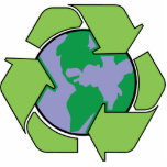 Recycle Earth Acrylic Key Chain photo sculptures