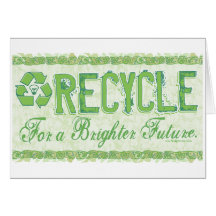 Recycle Earth Day Gear Greeting Card