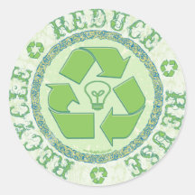 Recycle Earth Day Gear Stickers