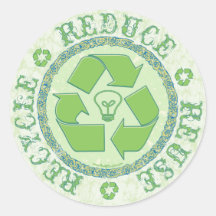 Recycle Earth Day Gear Stickers
