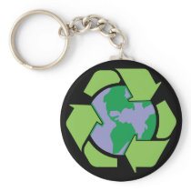 Recycle Earth Key Chain