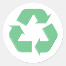 Recycle Ecology Products & Designs! Round Sticker