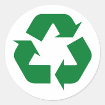 Recycle Ecology Products & Designs! Round Stickers