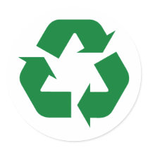 Recycle Ecology Products & Designs! Round Stickers