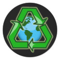 RECYCLE EMBLEM WITH EARTH stickers