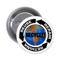 Recycle For Earth Day Pin