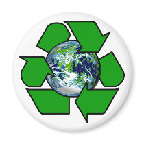 Recycle for Planet Earth Refrigerator Magnet