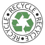 Recycle Green Centre Logo stickers