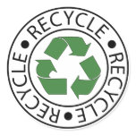 Recycle Green Ceter Logo stickers