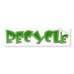 Recycle green design! bumper stickers