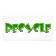 Recycle green design! custom photo card