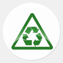 Recycle Green Eco Friendly Save Earth Round Sticker
