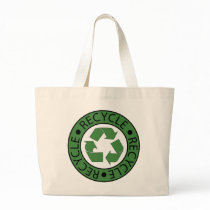 Recycle Green Logo BK Letters Tote Bag
