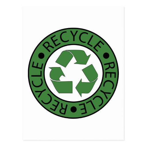 Recycle Green Logo BK Letters Postcard