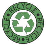 Recycle Green Logo BK Letters stickers