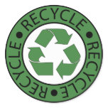 Recycle Green Logo BK Letters stickers