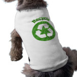 recycle green polka dots dog t shirt