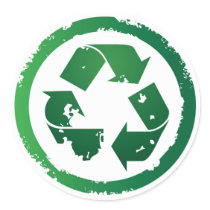 Recycle grunge symbol sticker