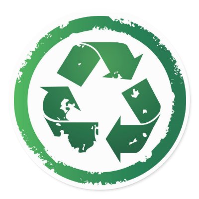 Recycle grunge symbol sticker by artselectory