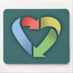 Recycle Heart -colour Mousepad