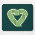 Recycle Heart -green Mousepad