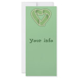 Recycle Heart -green rack cards