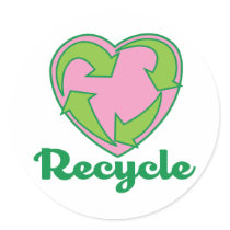 Recycle Heart Sticker
