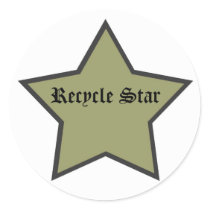 Recycle Like a Rockstar Round Sticker