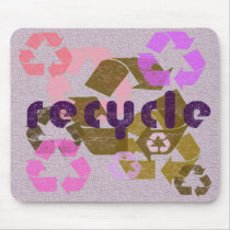 Recycle Logo Pink Mousepad