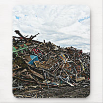 Recycle metal scrap at junkyard