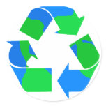 recycle people round sticker