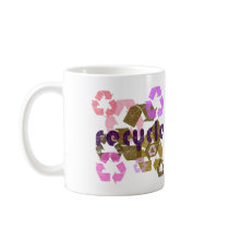 Recycle Pink & Brown Coffee Mug