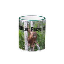 Recycle Plastic Don't Litter Coffee Mugs