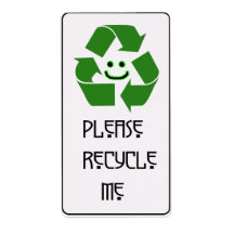 recycle plate 1 shipping label