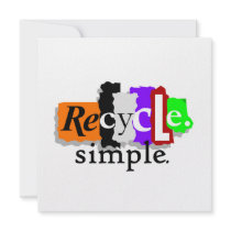Recycle.simple. T-shirts and Gifts Personalized Invitations