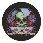 Recycle Skull w/Roses Sticker