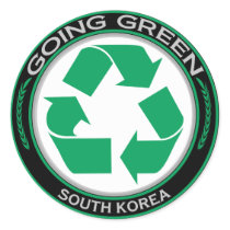Recycle South Korea Round Sticker