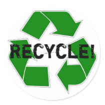 Recycle! Round Stickers