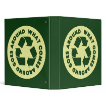 Recycle Symbol 3 Ring Binder
