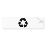 Recycle Symbol Black bumper stickers