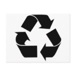 Recycle Symbol Black postcards
