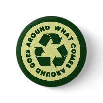 Recycle Symbol Pinback Buttons