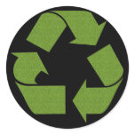 Recycle Symbol Grass stickers