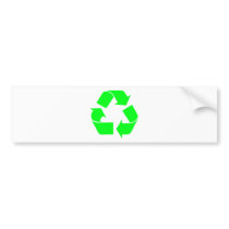 Recycle Symbol Green Bumper Stickers