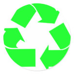 Recycle Symbol Green stickers