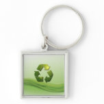Recycle Symbol Keychain