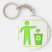Recycle Symbol Keychains
