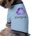 Recycle symbol! lilac design! pet clothing