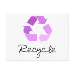 Recycle symbol! lilac design! post cards