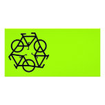 Recycle symbol photo cards